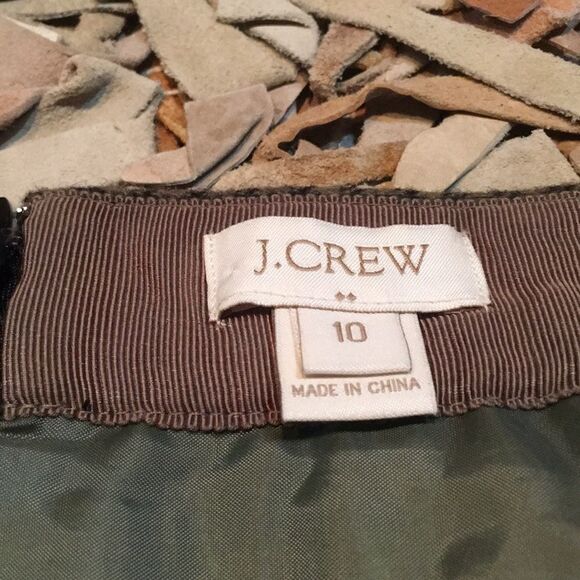 J. Crew wool blend leather-trim houndstooth skirt 10 - Picture 9 of 12